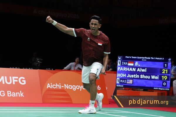 Alwi Farhan Bekuk Justin Hoh, Beregu Putra Indonesia Ungguli Malaysia 2-1 di Perempat Final Asian Games 2026