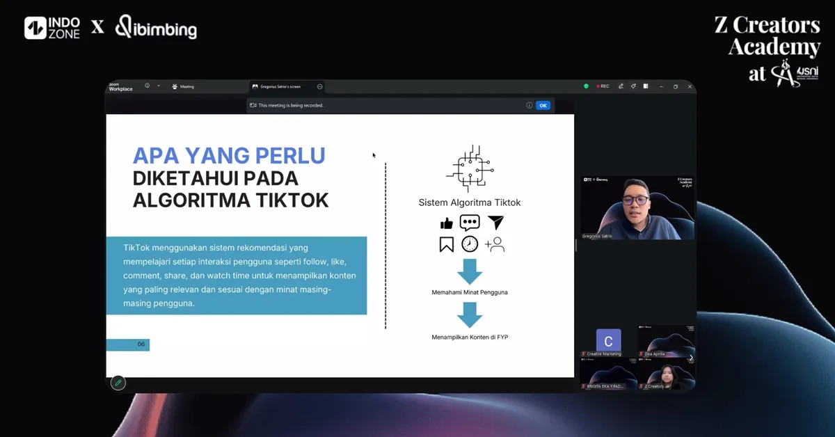 Mahasiswa USNI Bahas Strategi Membaca Algoritma TikTok Bersama INDOZONE
