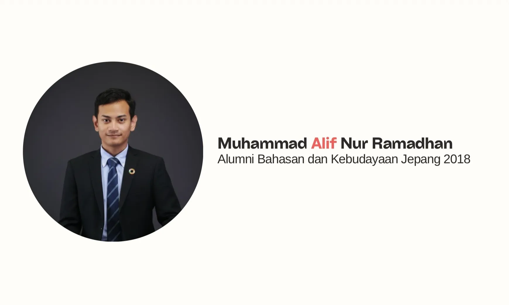 Perjalanan Karier Muhammad Alif Nur Ramadhan, Alumni BKJ FIB Undip di Jepang