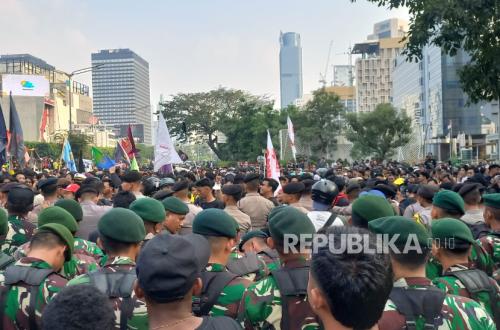 TNI Terlibat dalam Pengamanan Aksi di Jalan MH Thamrin