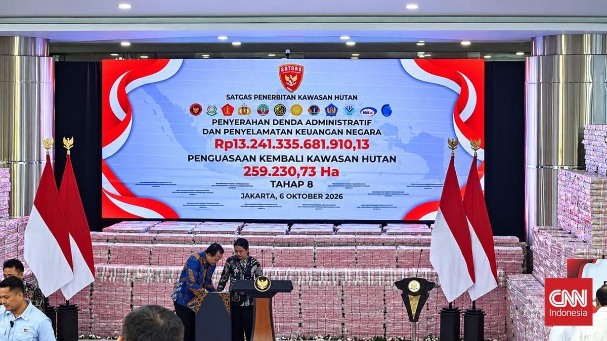 Penyerahan Uang Denda Rp13,2 Triliun oleh Satgas PKH ke Negara
