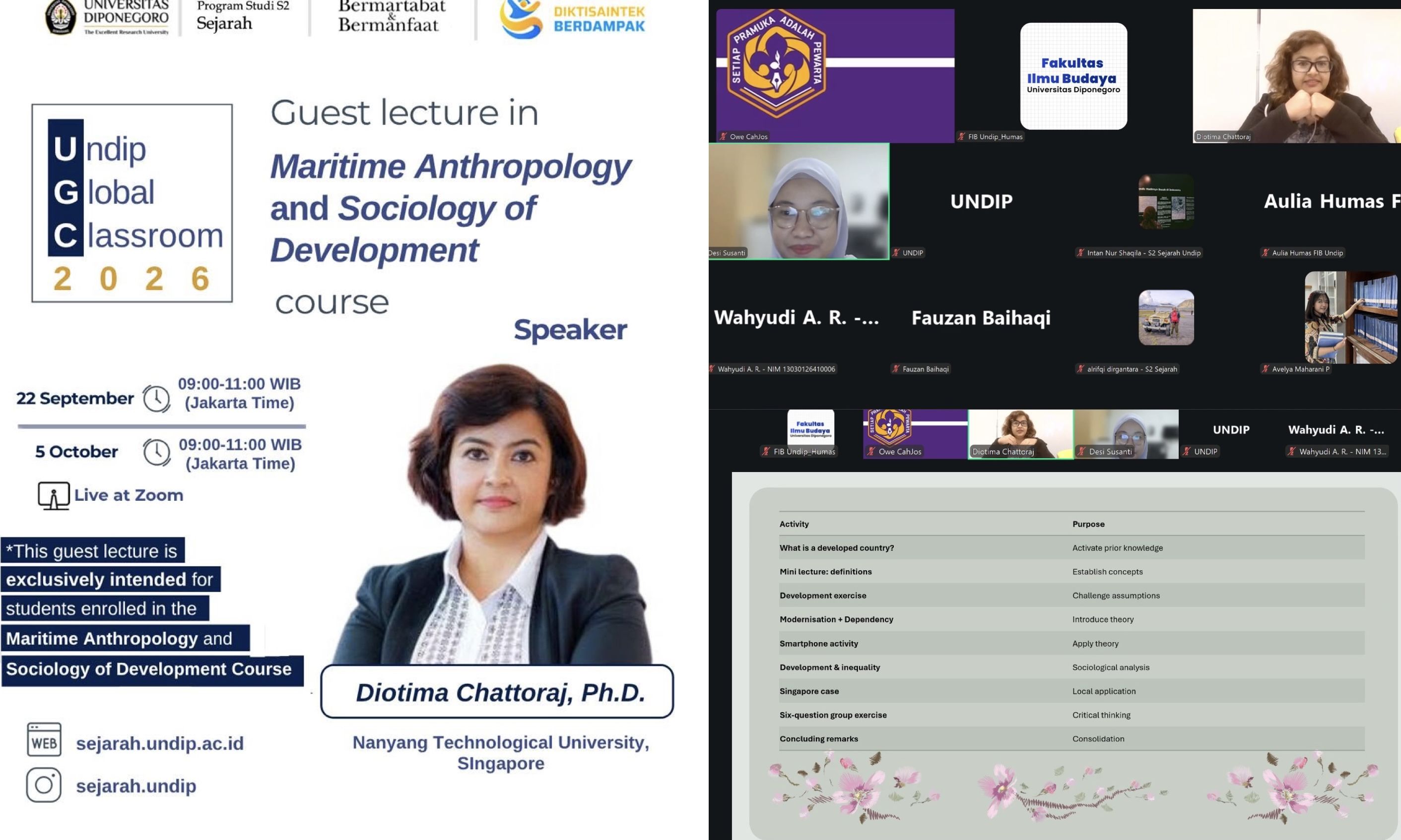 Program Magister Sejarah FIB Undip Menggandeng Peneliti dari NTU Singapore untuk Bahas Isu Maritim dan Pembangunan